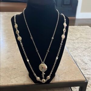 Brighton Silver Necklace with Enamel Accents